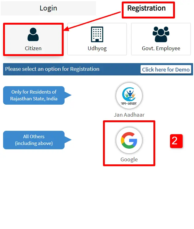 Register with Google