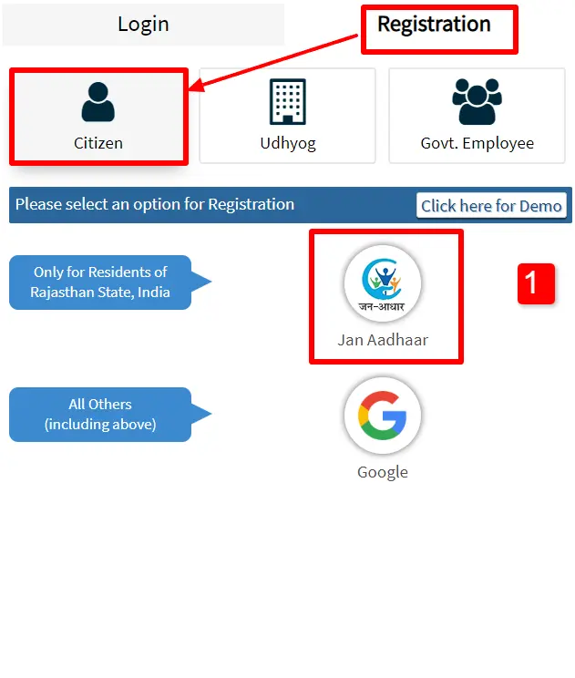 Register with Jan Aadhaar