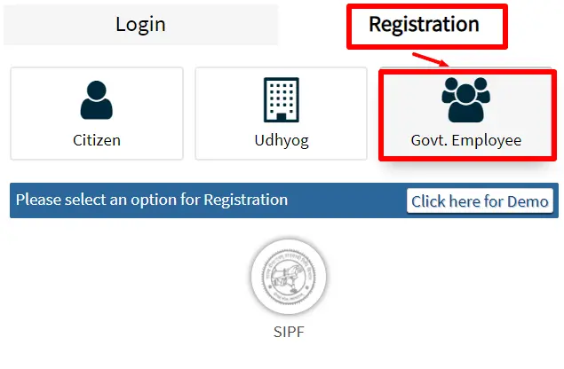 SSO ID Registration For Govt. Employee