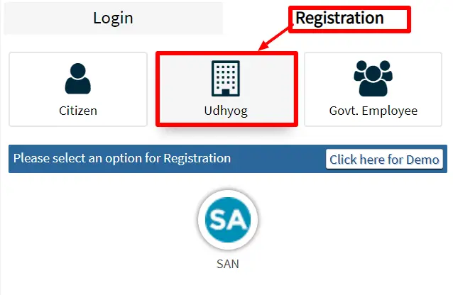 SSO ID Registration For Udyog